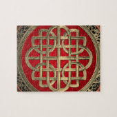 [100] Sacred Celtic Gold Knot Cross Puzzle (Horizontal)