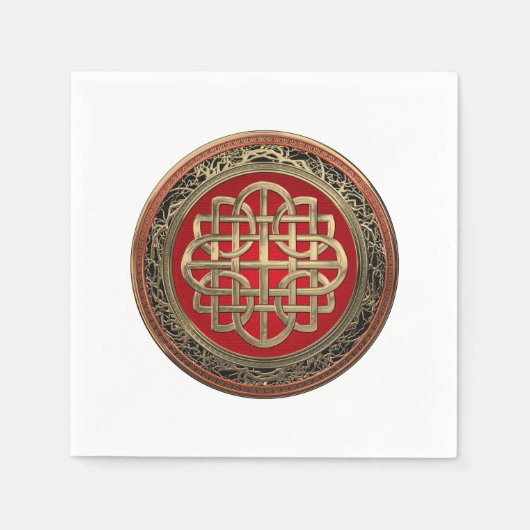 [100] Sacred Celtic Gold Knot Cross Serviette (Vorderseite)