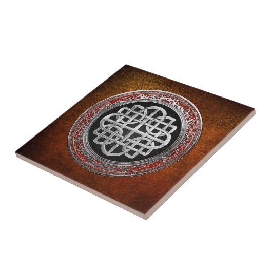 [100] Sacred Celtic Silver Knot Cross Fliese (Seite)