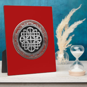 [100] Sacred Celtic Silver Knot Cross Fotoplatte