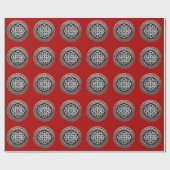 [100] Sacred Celtic Silver Knot Cross Geschenkpapier (Flach)