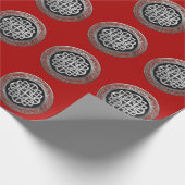 [100] Sacred Celtic Silver Knot Cross Geschenkpapier (Ecke)