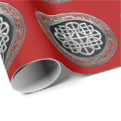 [100] Sacred Celtic Silver Knot Cross Geschenkpapier (Rolleneckpunkt)