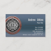 [100] Sacred Celtic Silver Knot Cross Visitenkarte (Rückseite)