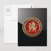 [100] Sacred Gold Griffin Postkarte (Vorne/Hinten)