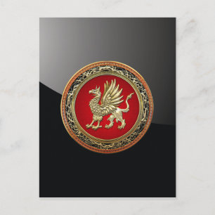 [100] Sacred Gold Griffin Postkarte