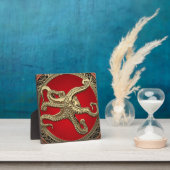 [100] Sacred Gold Octopus in Defensive Posture Fotoplatte (InSitu)