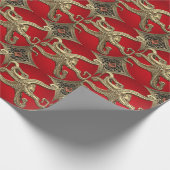 [100] Sacred Gold Octopus in Defensive Posture Geschenkpapier (Ecke)
