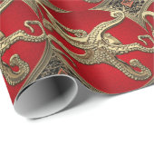 [100] Sacred Gold Octopus in Defensive Posture Geschenkpapier (Rolleneckpunkt)
