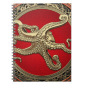 [100] Sacred Gold Octopus in Defensive Posture Notizblock (Vorderseite)