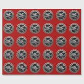 [100] Sacred Silver Octopus in Defensive Posture Geschenkpapier (Flach)