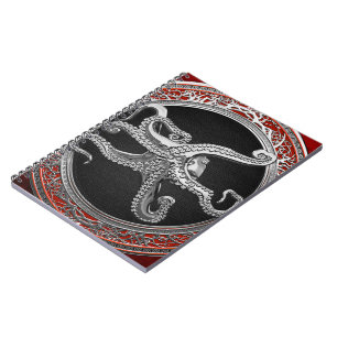 [100] Sacred Silver Octopus in Defensive Posture Notizblock