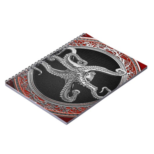 [100] Sacred Silver Octopus in Defensive Posture Notizblock (Linke Seite)