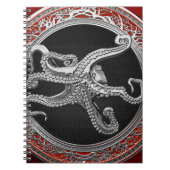 [100] Sacred Silver Octopus in Defensive Posture Notizblock (Vorderseite)