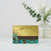 /100 Salon Gift Card Spa Gold Floral BB 232 Rabattkarte (Stehend Vorderseite)