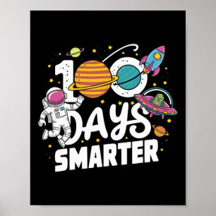 100. Schulastronautenraumjungs 100 Tage Poster