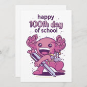 100. Schuleinladung Feiertagskarte (Vorne/Hinten)