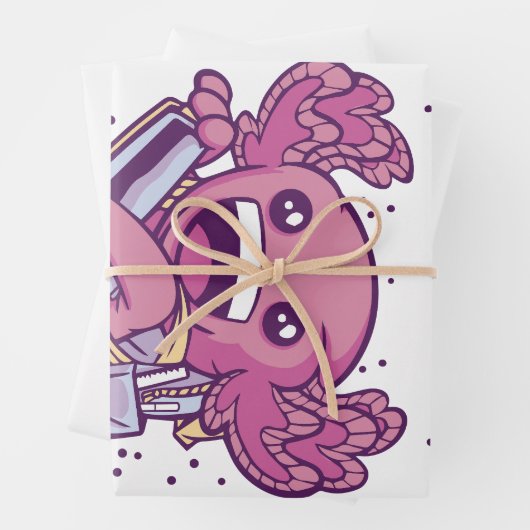 100. Schuleinladung Geschenkpapier Set (Beispiel)