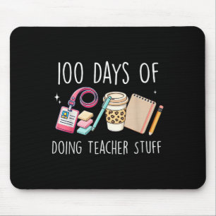 100 Schulfrauentage Lehrerin Grafik 100. Mousepad