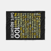 100. Schullehrer 100 Tage Bronze-Mathe Fleecedecke (Vorderseite (Horizontal))