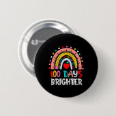 100. Schullehrer 100 Tage hellerer Regen Button (Vorne & Hinten)