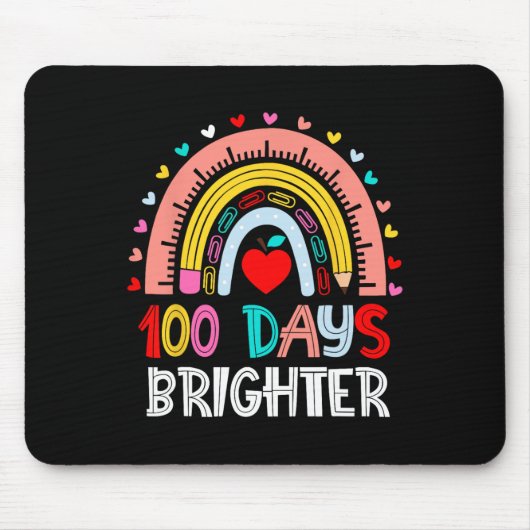 100. Schullehrer 100 Tage hellerer Regen Mousepad (Vorne)