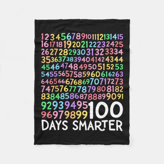 100. Schullehrer 100 Tage intelligenter Mathematik Fleecedecke (Vorderseite)