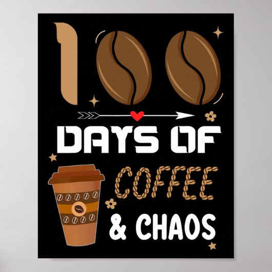 100. Schullehrer 100 Tage Kaffee und Poster (Vorne)
