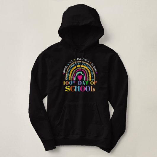 100. Schullehrer - 100 Tage klüger Hoodie (Design vorne)