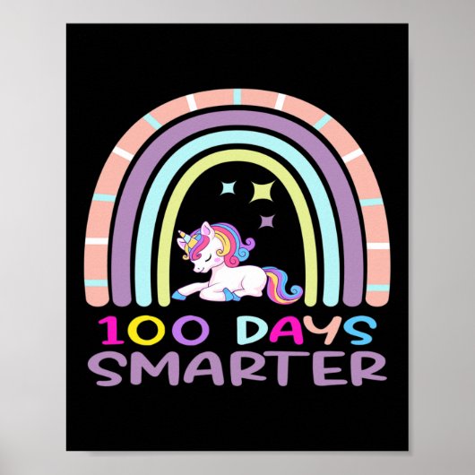 100. Schullehrer 100 Tage klüger Rainb Poster (Vorne)