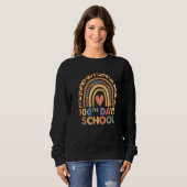 100. Schullehrer 100 Tage klüger Rainb Sweatshirt (Vorne ganz)