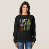 100. Schullehrer 100 Tage Sharper Cact Sweatshirt (Vorne ganz)