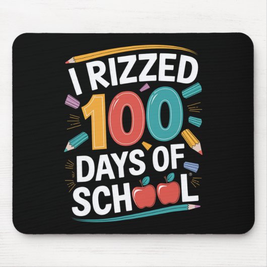 100. Schullehrer I Rizated 100 Days Mousepad (Vorne)