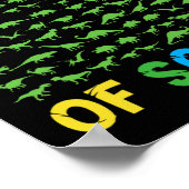 100. Schullehrer Kinder 100 Tage Dinosaurier Poster (Ecke)