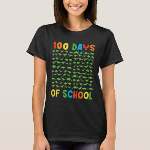 100. Schullehrer Kinder 100 Tage Dinosaurier T-Shirt