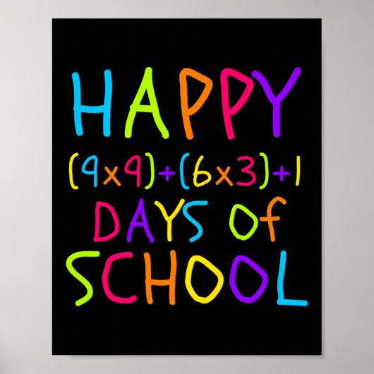 100. Schullehrer Kinder 100 Tage Mathematik für Poster (Vorne)