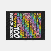 100. Schullehrer Kinder 100 Tage Mathematik Num Fleecedecke (Vorderseite (Horizontal))