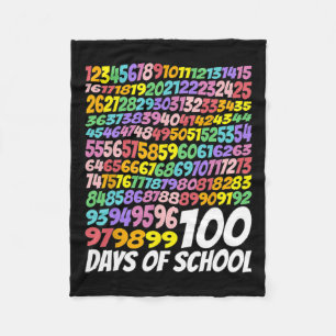 100. Schullehrer Kinder 100 Tage Mathematik Num Fleecedecke