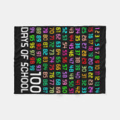 100. Schullehrer Kinder 100 Tage Mathematik Num Fleecedecke (Vorderseite (Horizontal))