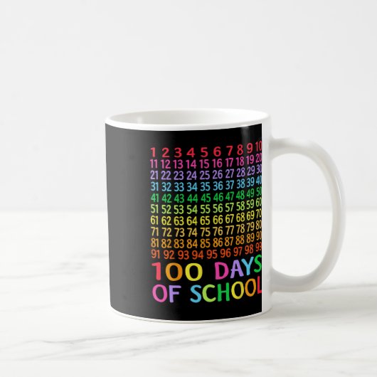 100. Schullehrer Kinder 100 Tage Mathematik Num Kaffeetasse (Rechts)