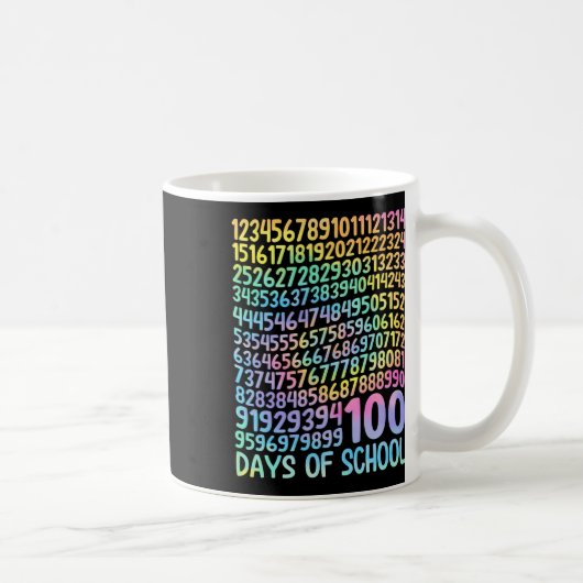 100. Schullehrer Kinder 100 Tage Mathematik Num Kaffeetasse (Rechts)