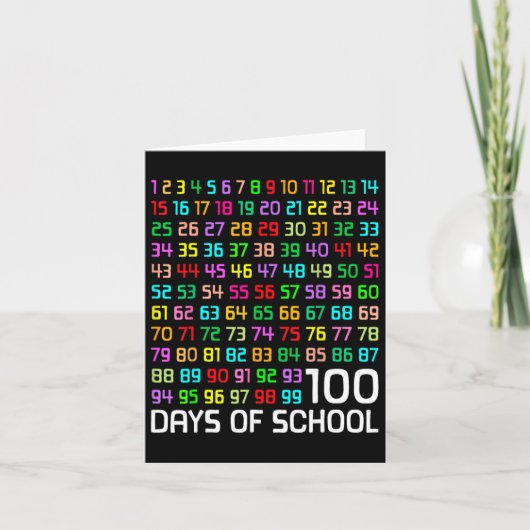 100. Schullehrer Kinder 100 Tage Mathematik Num Karte (Vorderseite)