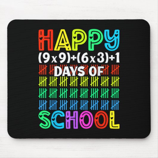 100. Schullehrer Kinder 100 Tage Mathematik Num Mousepad (Vorne)