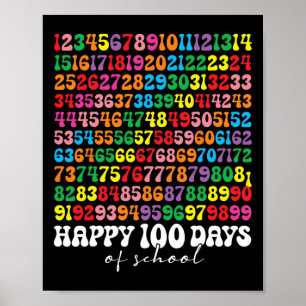 100. Schullehrer Kinder 100 Tage Mathematik Num Poster