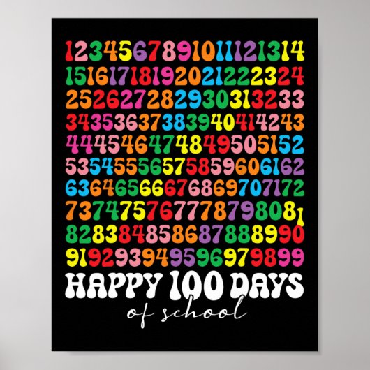 100. Schullehrer Kinder 100 Tage Mathematik Num Poster (Vorne)