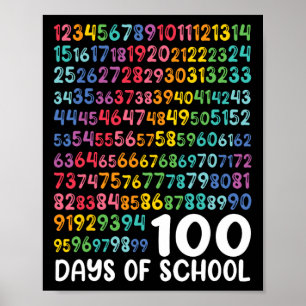 100. Schullehrer Kinder 100 Tage Mathematik Num Poster