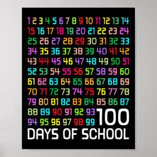100. Schullehrer Kinder 100 Tage Mathematik Num Poster
