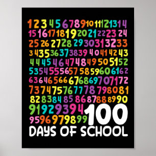 100. Schullehrer Kinder 100 Tage Mathematik Num Poster