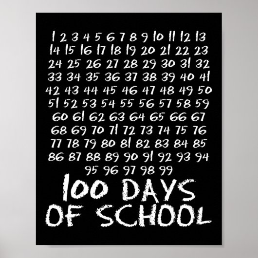 100. Schullehrer Kinder 100 Tage Mathematik Num Poster (Vorne)