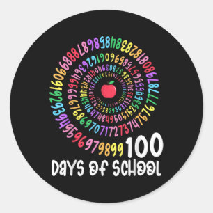 100. Schullehrer Kinder 100 Tage Mathematik Num Runder Aufkleber
